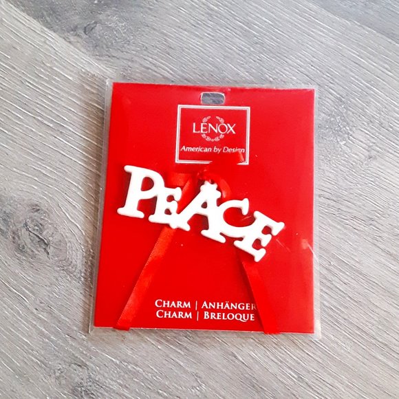 Lenox Peace tag tie-on, ornament - Picture 1 of 3